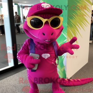 Maskottchen eines Magenta...