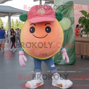 Mascot character of a Pink...