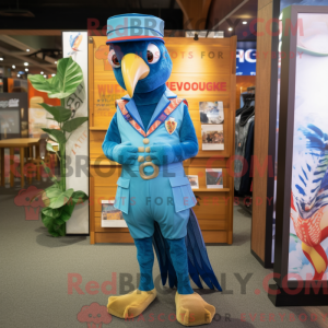 Mascot character of a Blue...