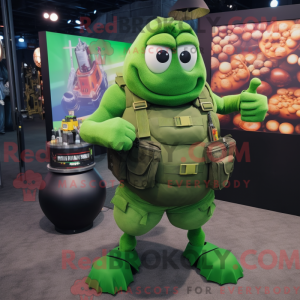 Mascot character of a Green...