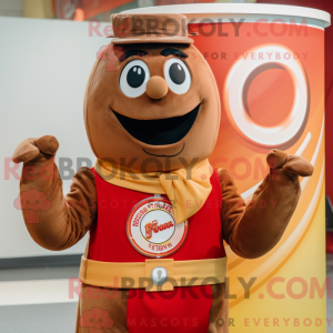 Mascot character of a Brown...