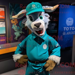 Mascot character of a Teal...