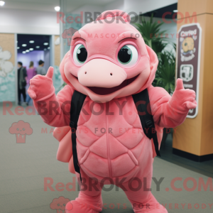 Mascot character of a Pink...