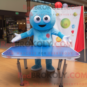 Mascot character of a Cyan...