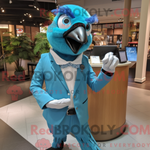 Mascot character of a Teal...