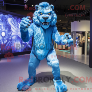 Mascot character of a Blue...