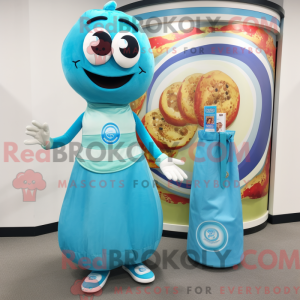 Mascot character of a Cyan...