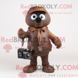 Mascot character of a Brown...