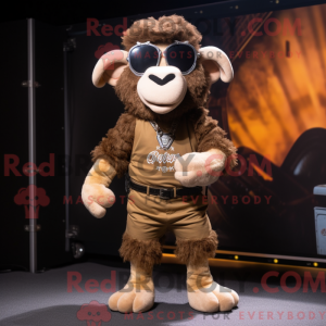 Mascot character of a Brown...