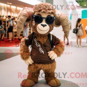Mascot character of a Brown...