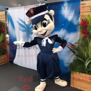 Mascot character of a Navy...