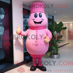 Mascot character of a Pink...