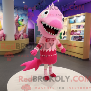 Mascot character of a Pink...