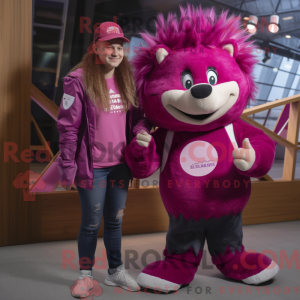 Máscara de pinnsvin magenta...