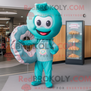 Mascot character of a Teal...