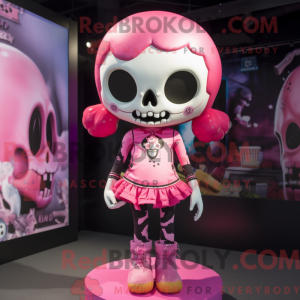 Mascot character of a Pink...