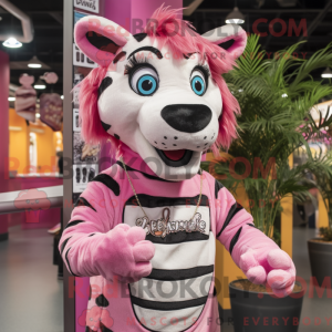 Mascot character of a Pink...