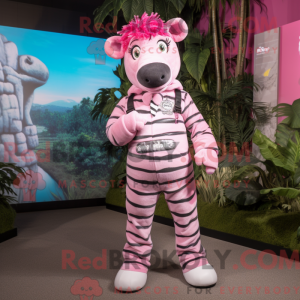 Mascot character of a Pink...