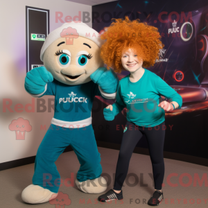 Mascot character of a Teal...