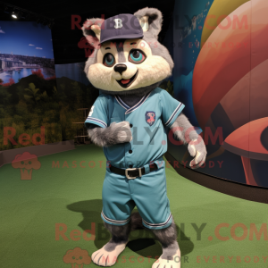 Mascot character of a Cyan...