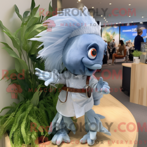 Maskottchen eines silbernen...
