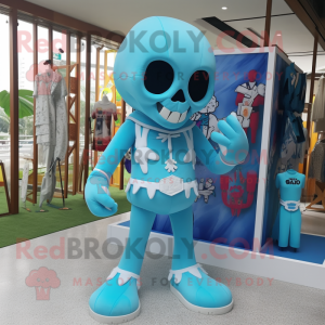 Sky Blue Skull mascotte...