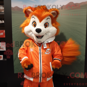 Maskottchen eines Orange...