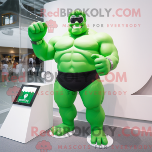 Mascot character of a Green...