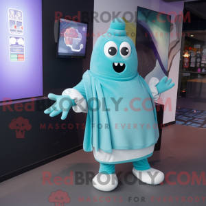 Mascot character of a Cyan...