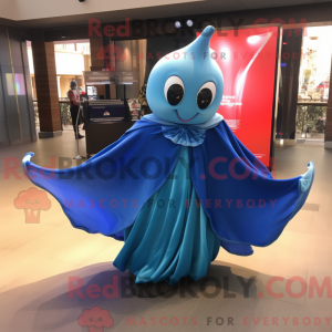 Maskottchen eines blauen...