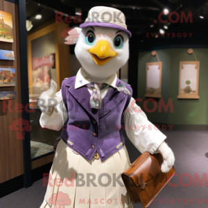 Maskot karakter av en due...