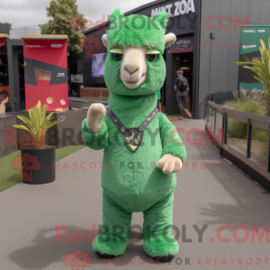 Mascot character of a Green...