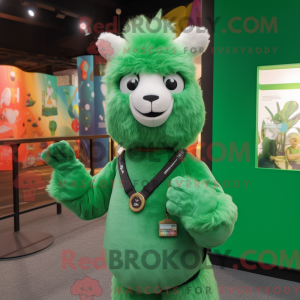 Mascot character of a Green...