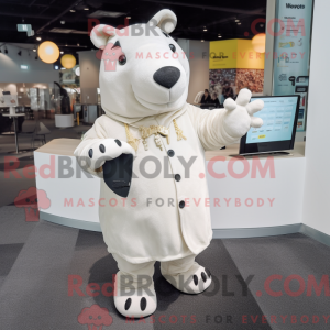 Mascot character of a White...