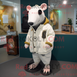 Maskottchen eines weißen...