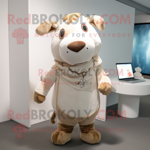 Beige ko maskot kostume...