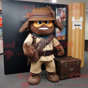 Mascot character of a Brown...