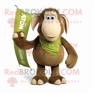 Olive Mammut Maskottchen...