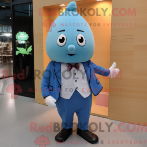 Mascot character of a Blue...