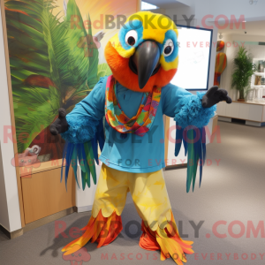 Mascot character of a Macaw...