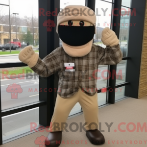 Maskotfigur af en Tan Ninja...