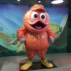 Mascot character of a Peach...