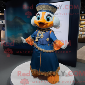 Mascot character of a Navy...