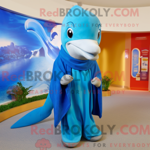 Mascot character of a Blue...