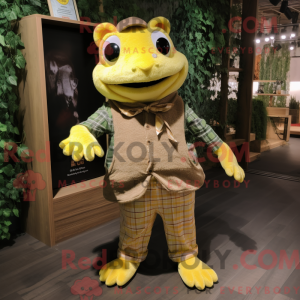 Maskottchen eines gelben...