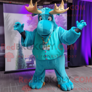 Mascot character of a Cyan...