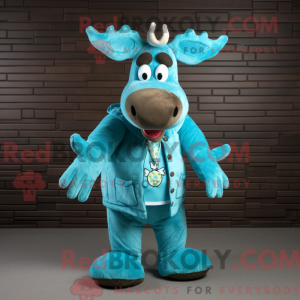 Mascot character of a Cyan...