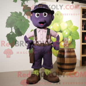 Maskot karakter af en drue...