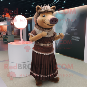 Brown Sow mascotte kostuum...