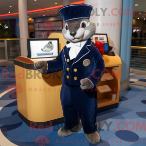 Maskotkarakter av en Navy...